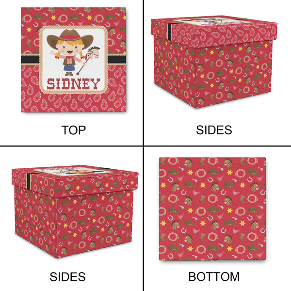 Red Western Gift Boxes with Lid - Canvas Wrapped - Small - Approval