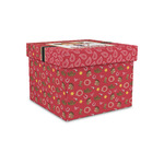 Red Western Gift Box with Lid - Canvas Wrapped - Small (Personalized)