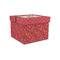 Red Western Gift Boxes with Lid - Canvas Wrapped - Small - Front/Main