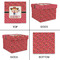 Red Western Gift Boxes with Lid - Canvas Wrapped - X-Large - Approval