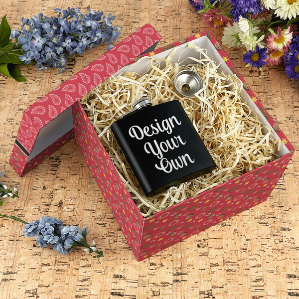 Red Western Gift Boxes with Lid - Canvas Wrapped - X-Large - In Context