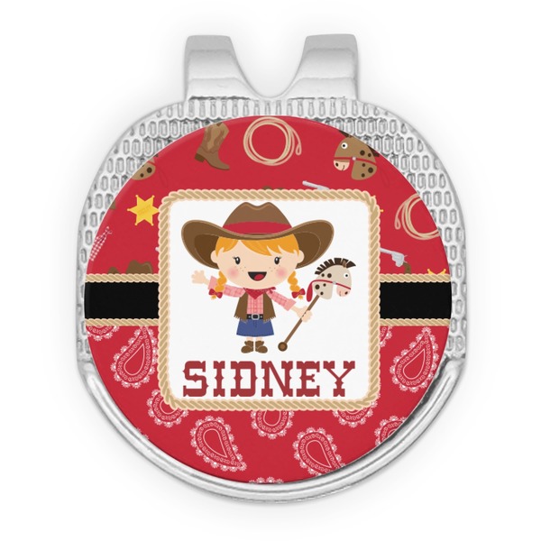 Red Western Golf Ball Hat Marker Hat Clip