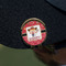 Red Western Golf Ball Marker Hat Clip - Gold - On Hat