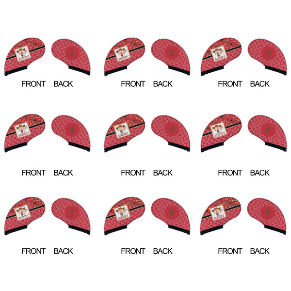 Red Western Golf Club Covers - APPROVAL (set of 9)