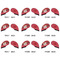 Red Western Golf Club Covers - APPROVAL (set of 9)
