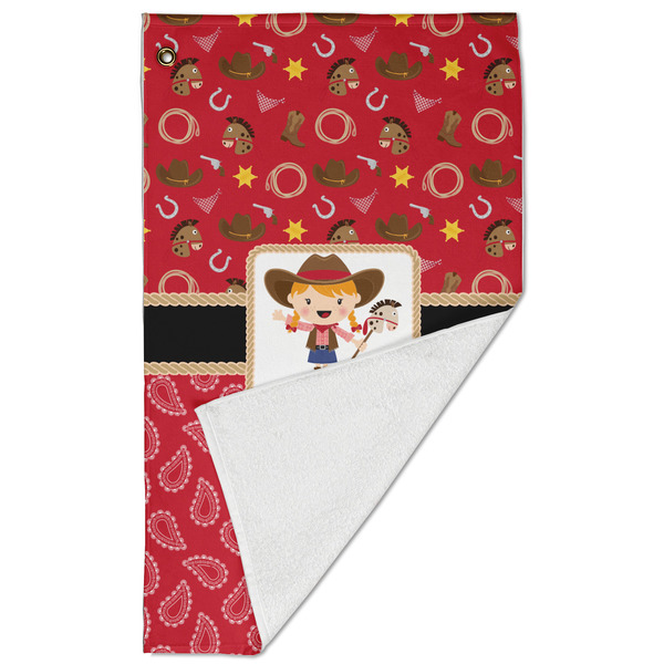 Red Western Golf Towel - Folded (Large)