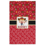 Red Western Golf Towel - Poly-Cotton Blend w/ Name or Text