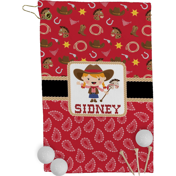 Red Western Golf Towel (Personalized)