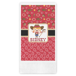Red Western Guest Napkins - Full Color - Embossed Edge (Personalized)