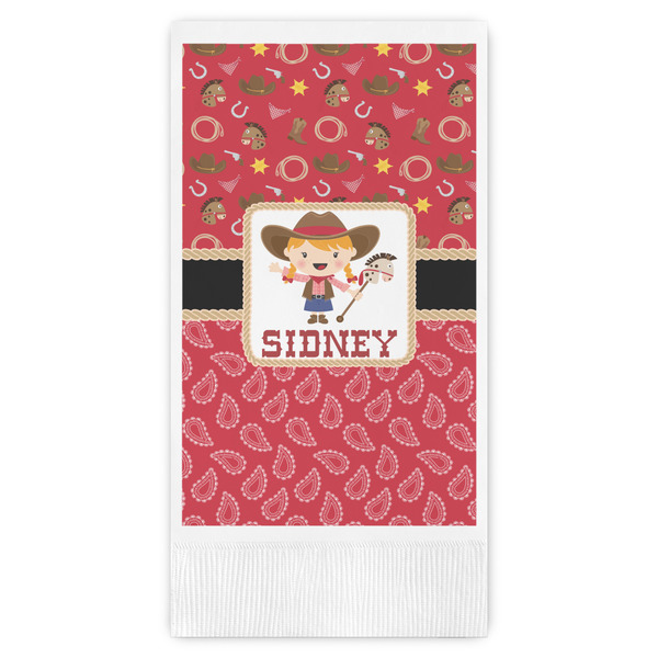 Custom Red Western Guest Towels - Full Color (Personalized)