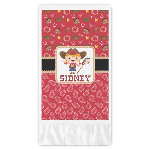 Custom Red Western Guest Paper Towels - Full Color (Personalized)