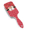 Red Western Hair Brush - Angle View