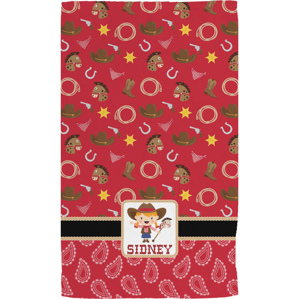Red Western Hand Towel (Personalized)