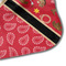 Red Western Hooded Baby Towel- Detail Corner
