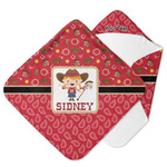 Red Western Hooded Baby Towel (Personalized)