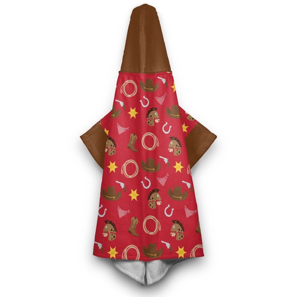 Red Western Hooded Towel - Hanging