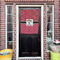 Red Western House Flags - Double Sided - (Over the door) LIFESTYLE