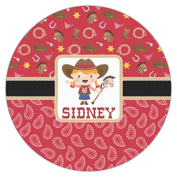 Red Western Icing Circle - Large - Single
