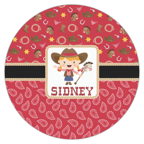 Red Western Icing Circle - Medium - Single