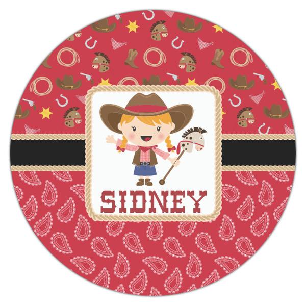 Red Western Icing Circle - Small - Single