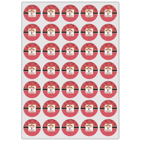 Red Western Icing Circle - XSmall - Set of 35