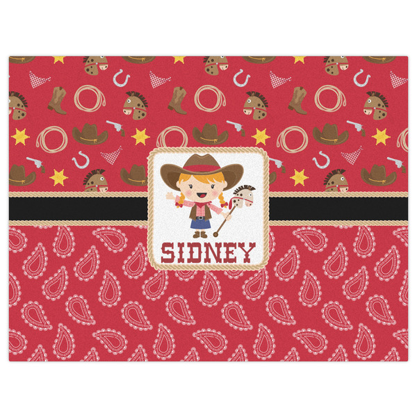 Red Western Indoor / Outdoor Rug - 6'x8' - Front Flat