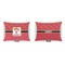 Red Western  Indoor Rectangular Burlap Pillow (Front and Back)