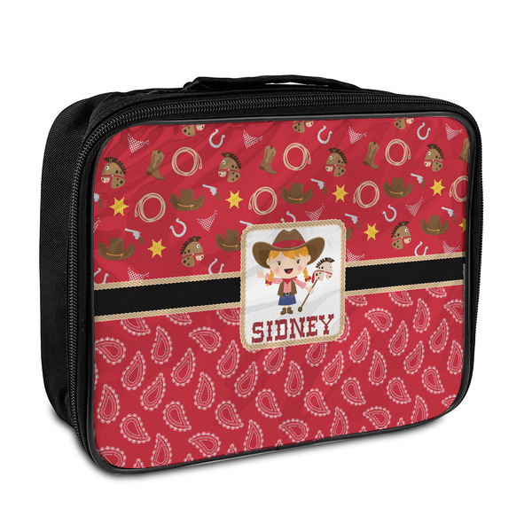 Custom Red Western Insulated Lunch Bag (Personalized)
