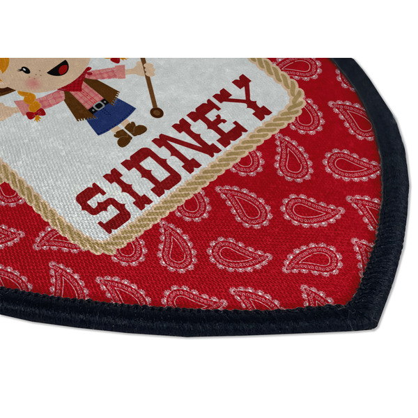 Red Western Iron on Shield 3 Detail