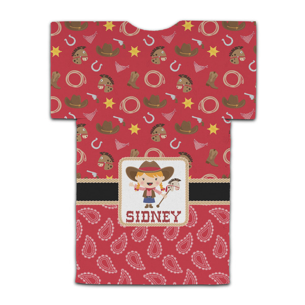 Red Western Jersey Bottle Cooler - BACK (flat)