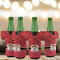 Red Western Jersey Bottle Cooler - Set of 4 - LIFESTYLE