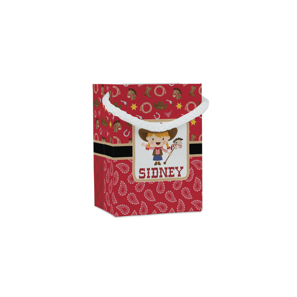 Custom Red Western Jewelry Gift Bags (Personalized)