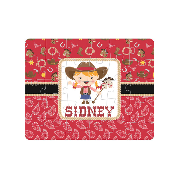 Custom Red Western Jigsaw Puzzles (Personalized)
