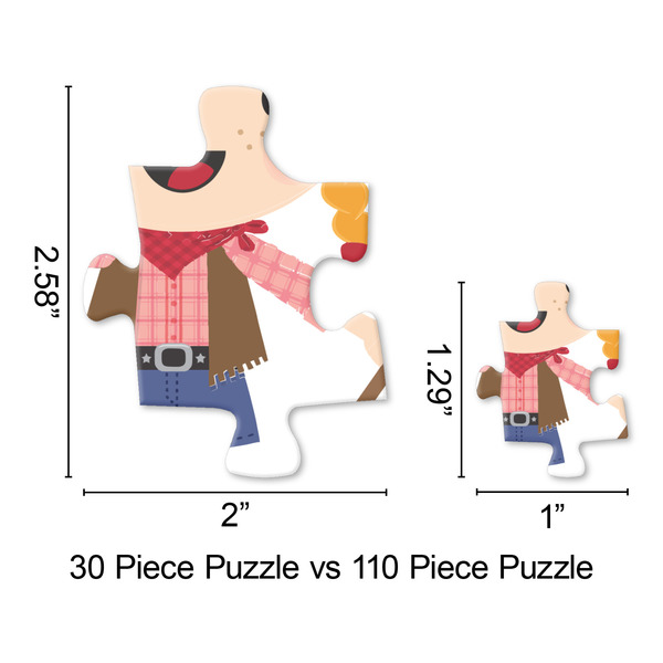 Red Western Jigsaw Puzzle - Piece Comparison