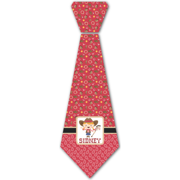 Custom Red Western Iron On Tie - 4 Sizes w/ Name or Text