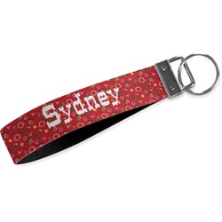Red Western Webbing Keychain Fob - Large (Personalized)