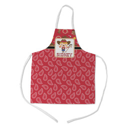 Red Western Kid's Apron - Medium (Personalized)