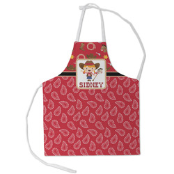 Red Western Kid's Apron - Small (Personalized)