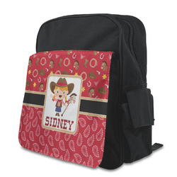 Red Western Preschool Backpack (Personalized)