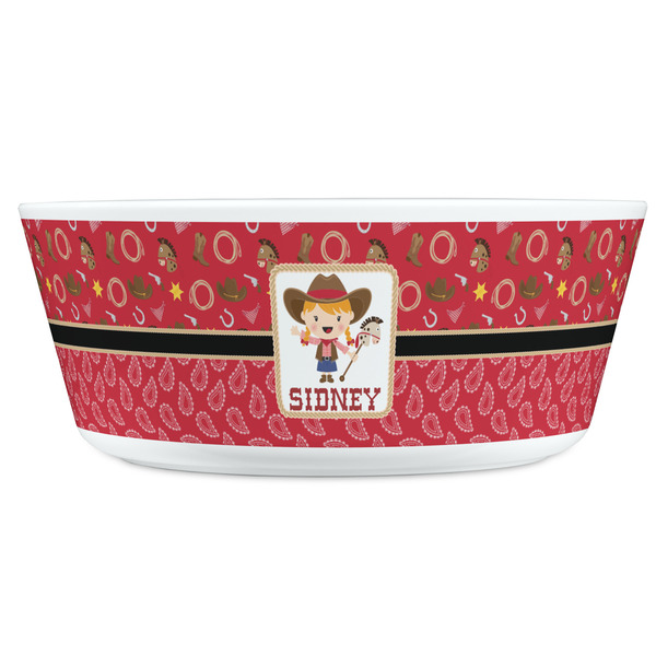 Red Western Kids Bowls - FRONT