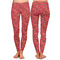 Red Western Ladies Leggings - Front and Back