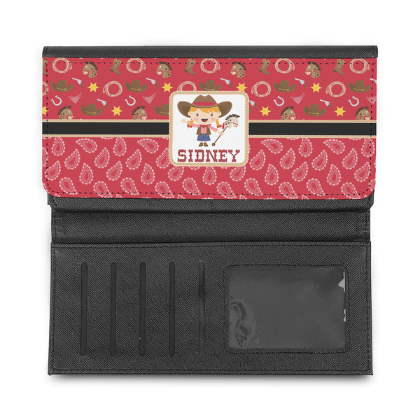 Red Western Ladies Wallet - Half Way Open