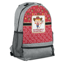 Red Western Backpack - Grey (Personalized)