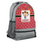 Red Western Large Backpack - Gray - Angled View