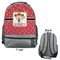 Red Western Large Backpack - Gray - Front & Back View