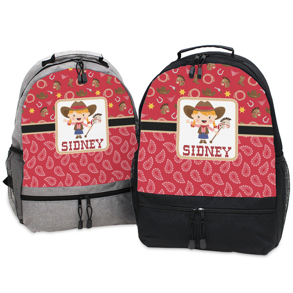 Red Western Large Backpacks - Both