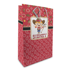 Red Western Large Gift Bag (Personalized)