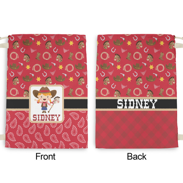 Red Western Large Laundry Bag - Front & Back View