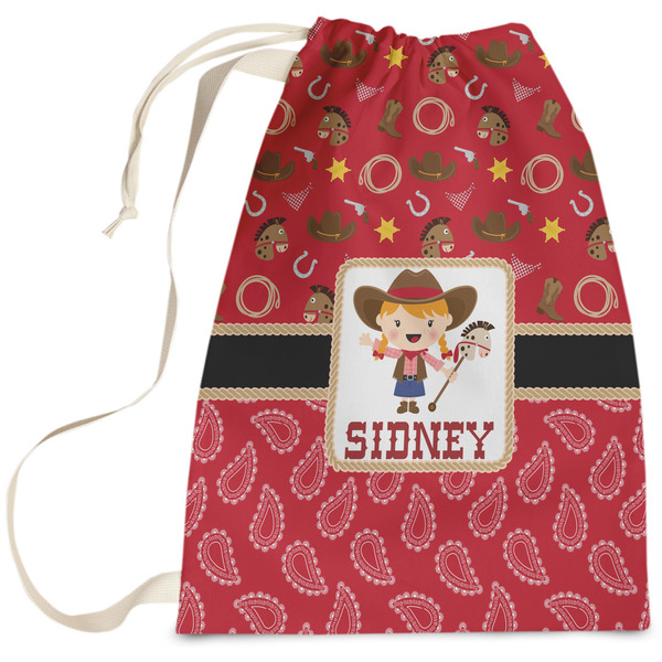 Custom Red Western Laundry Bag (Personalized)