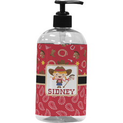 Red Western Plastic Soap / Lotion Dispenser (Personalized)